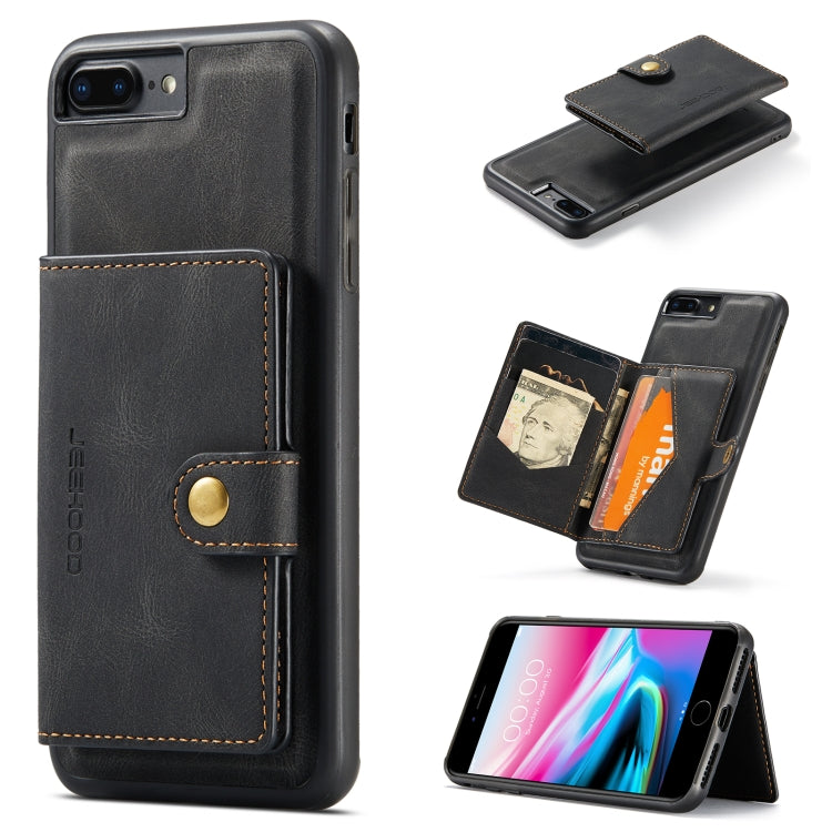 JEEHOOD Retro Magnetic Detachable Protective Case with Wallet & Card Slot & Holder, For iPhone 8 Plus & 7 Plus, For iPhone SE 2022 / SE 2020 & 8 & 7, For iPhone X / XS, For iPhone XR
