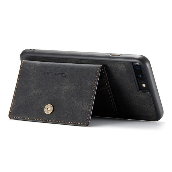JEEHOOD Retro Magnetic Detachable Protective Case with Wallet & Card Slot & Holder, For iPhone 8 Plus & 7 Plus, For iPhone SE 2022 / SE 2020 & 8 & 7, For iPhone X / XS, For iPhone XR