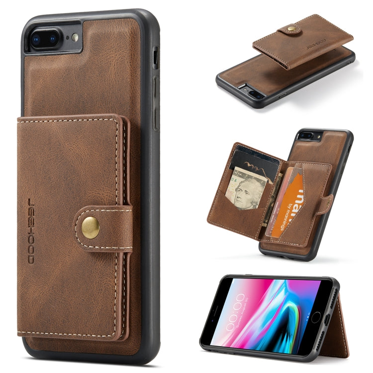 JEEHOOD Retro Magnetic Detachable Protective Case with Wallet & Card Slot & Holder, For iPhone 8 Plus & 7 Plus, For iPhone SE 2022 / SE 2020 & 8 & 7, For iPhone X / XS, For iPhone XR