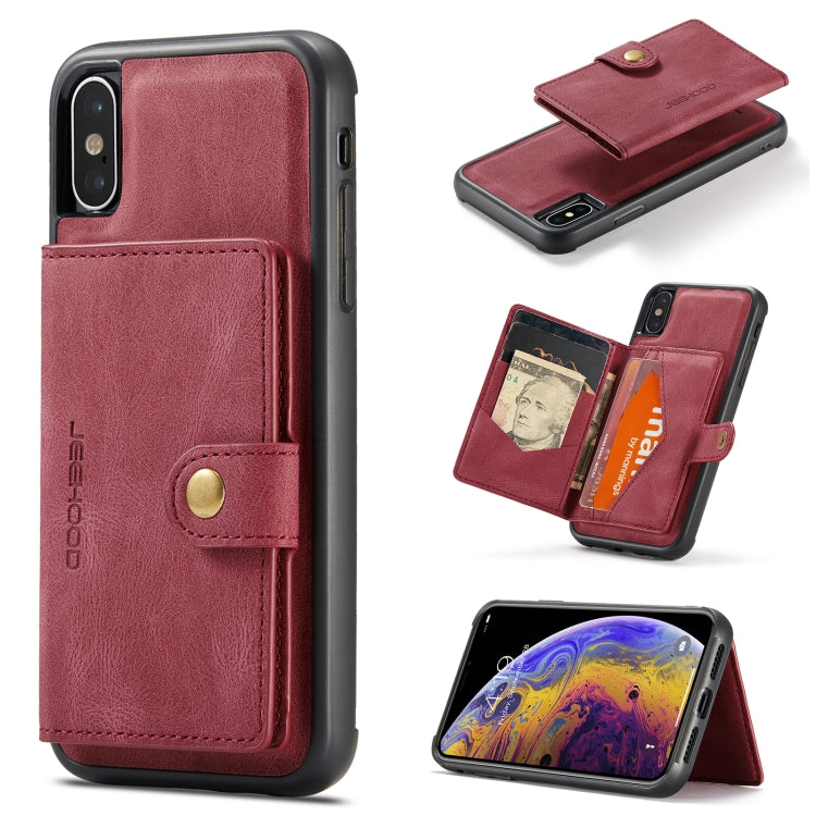 JEEHOOD Retro Magnetic Detachable Protective Case with Wallet & Card Slot & Holder, For iPhone XS Max, For iPhone 11 Pro, For iPhone 11, For iPhone 11 Pro Max