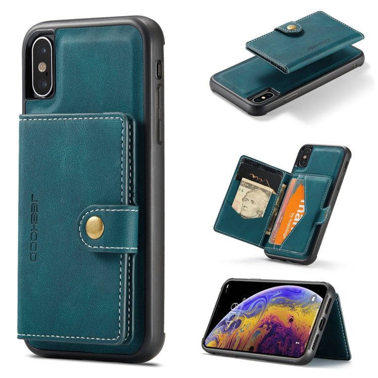 JEEHOOD Retro Magnetic Detachable Protective Case with Wallet & Card Slot & Holder, For iPhone XS Max, For iPhone 11 Pro, For iPhone 11, For iPhone 11 Pro Max