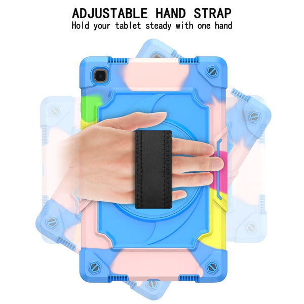 360 Degree Rotation Turntable Contrast Color Robot Shockproof Silicone + PC Protective Case with Holder