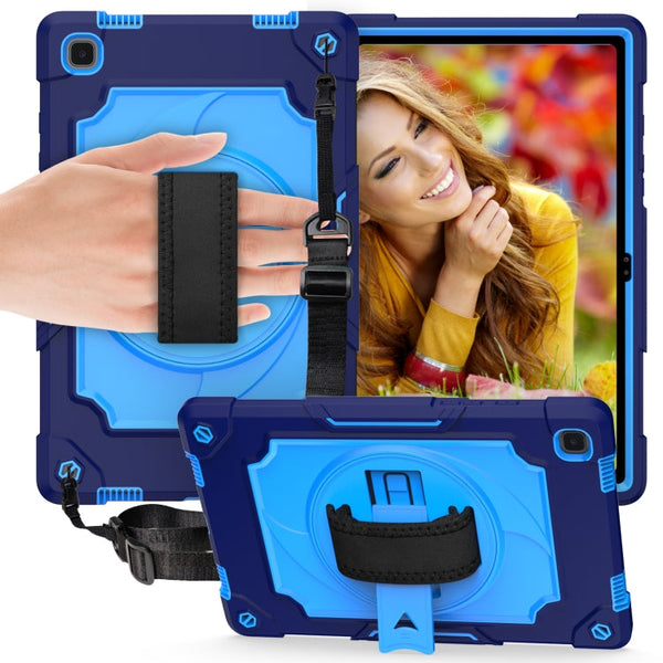 360 Degree Rotation Turntable Contrast Color Robot Shockproof Silicone + PC Protective Case with Holder