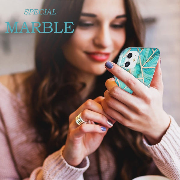 3D Electroplating Marble Pattern TPU Protective Case, For iPhone 11, For iPhone 11 Pro, For iPhone 11 Pro Max, For iPhone 12 mini