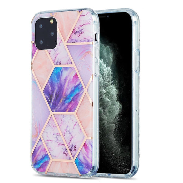 3D Electroplating Marble Pattern TPU Protective Case, For iPhone 11, For iPhone 11 Pro, For iPhone 11 Pro Max, For iPhone 12 mini