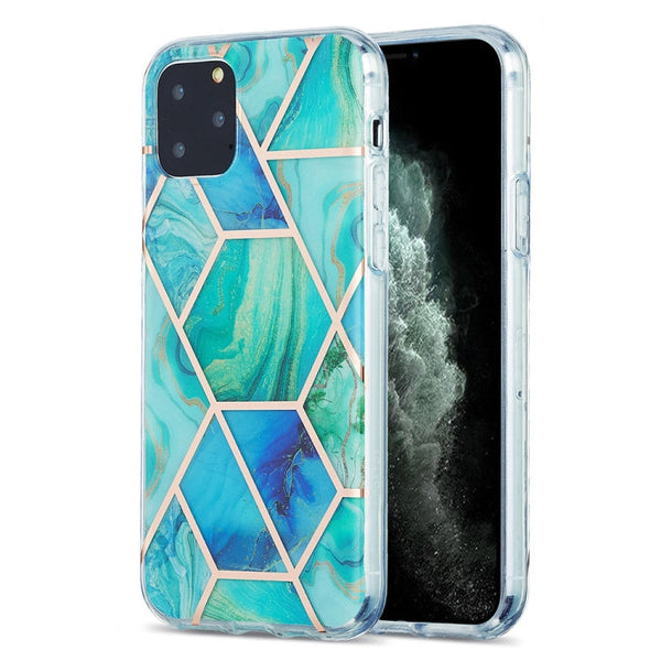 3D Electroplating Marble Pattern TPU Protective Case, For iPhone 11, For iPhone 11 Pro, For iPhone 11 Pro Max, For iPhone 12 mini