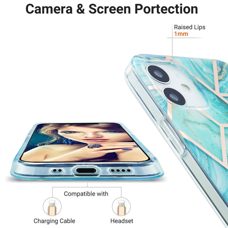 3D Electroplating Marble Pattern TPU Protective Case, For iPhone 12 / 12 Pro, For iPhone 12 Pro Max, For iPhone XS / X, For iPhone XR