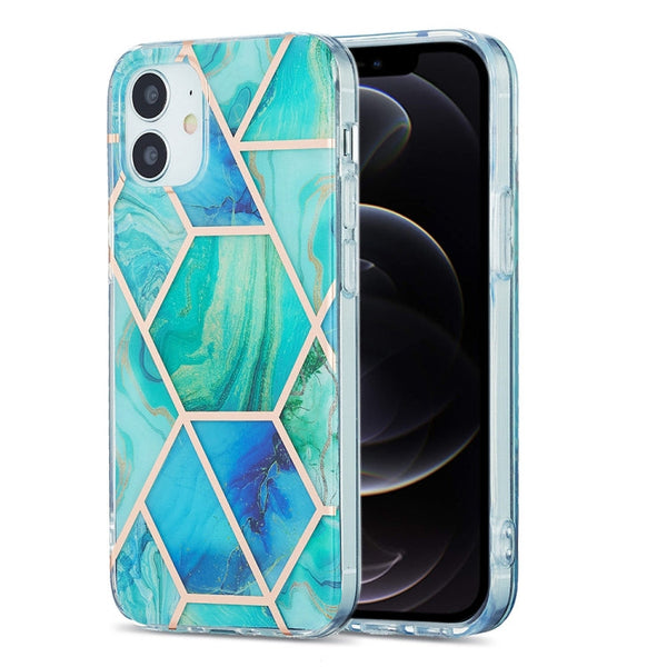 3D Electroplating Marble Pattern TPU Protective Case, For iPhone 12 / 12 Pro, For iPhone 12 Pro Max, For iPhone XS / X, For iPhone XR