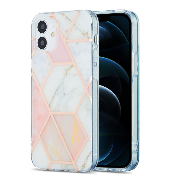 3D Electroplating Marble Pattern TPU Protective Case, For iPhone 12 / 12 Pro, For iPhone 12 Pro Max, For iPhone XS / X, For iPhone XR