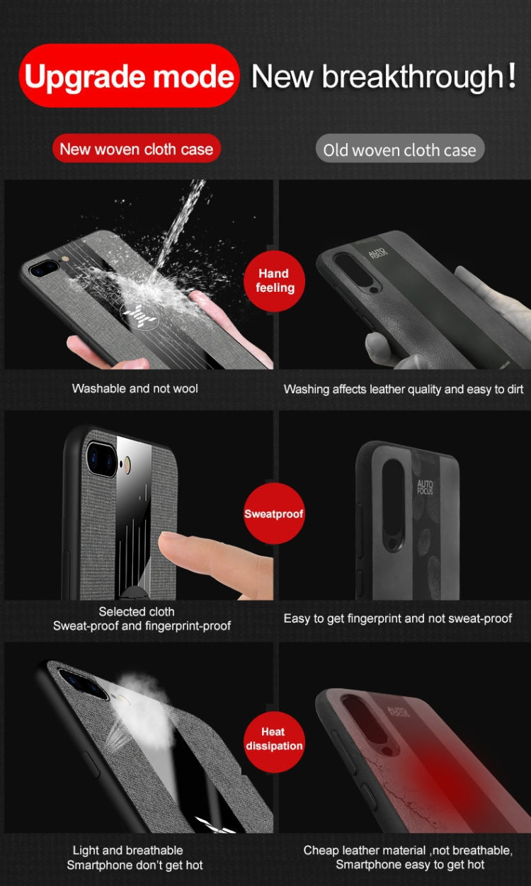 XINLI Stitching Cloth Textue Shockproof TPU Protective Case, For iPhone SE 2022 / SE 2020 & 8 & 7, For iPhone 8 Plus & 7 Plus, For iPhone XR, For iPhone X / XS, For iPhone XS Max