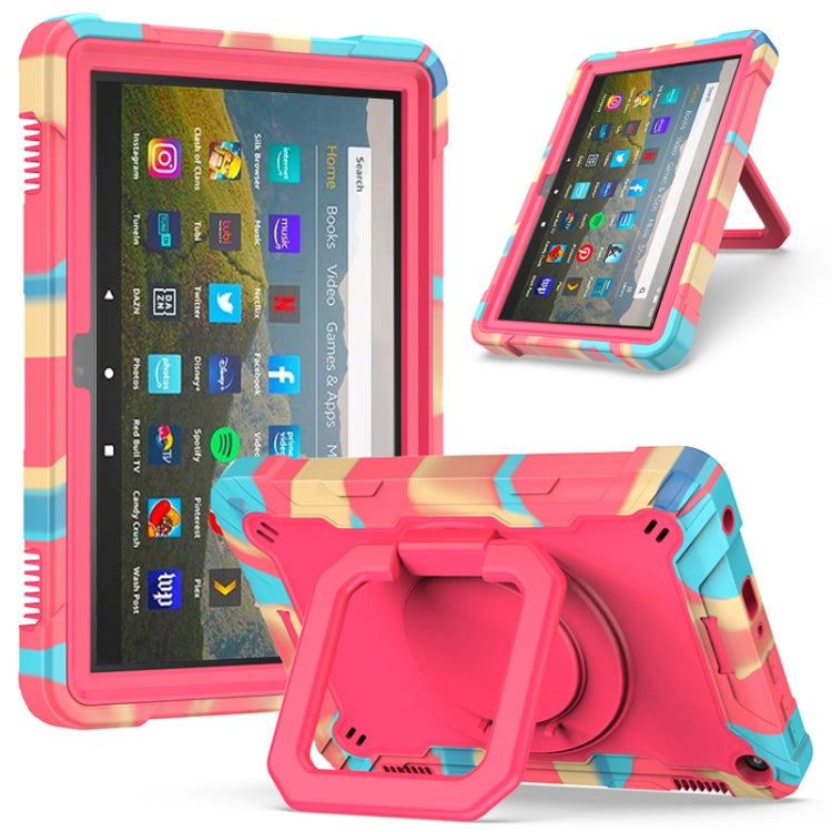 Contrast Color Shockproof Robot Silicone + PC Case with Wristband Holder