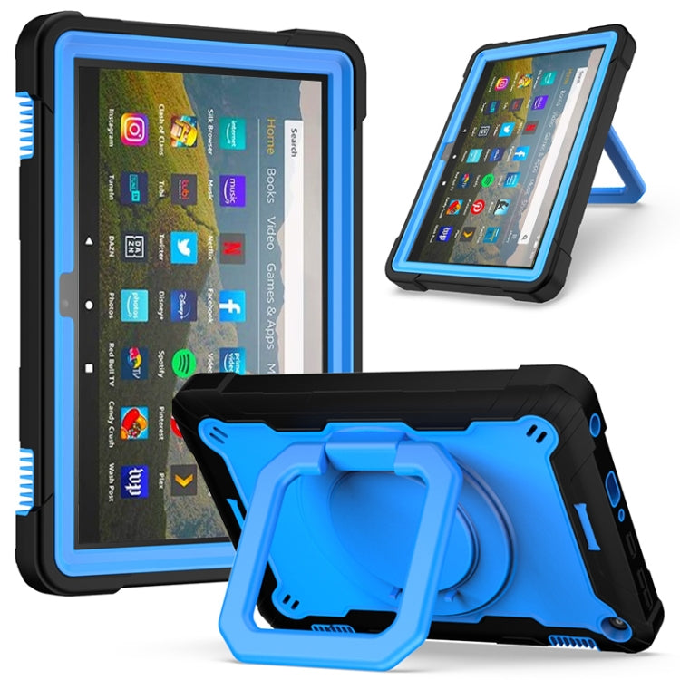 Contrast Color Shockproof Robot Silicone + PC Case with Wristband Holder