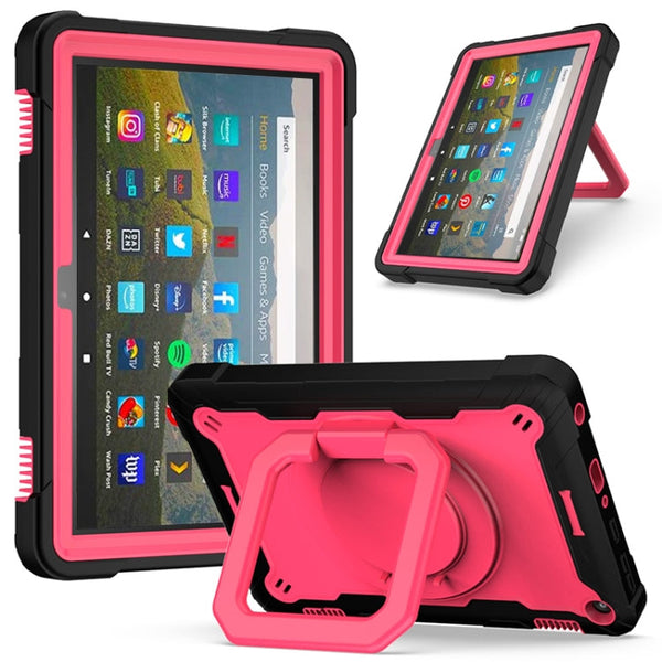 Contrast Color Shockproof Robot Silicone + PC Case with Wristband Holder