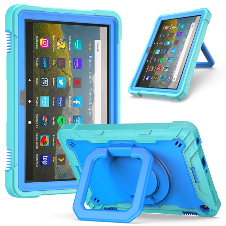 Contrast Color Shockproof Robot Silicone + PC Case with Wristband Holder