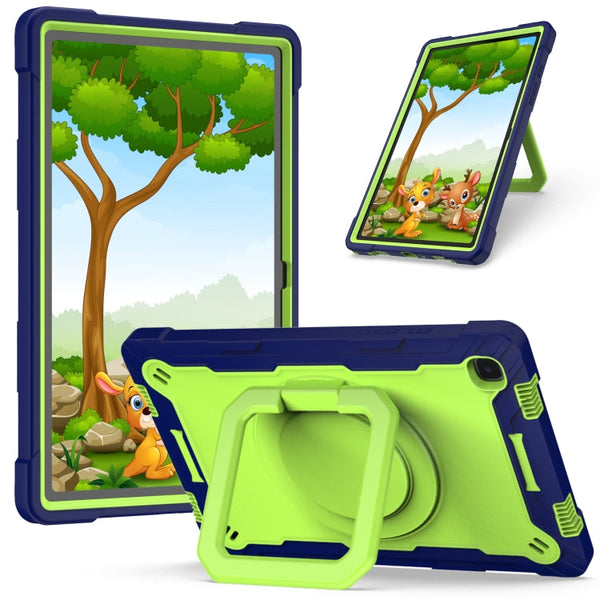 Contrast Color Shockproof Robot Silicone + PC Case with Wristband Holder