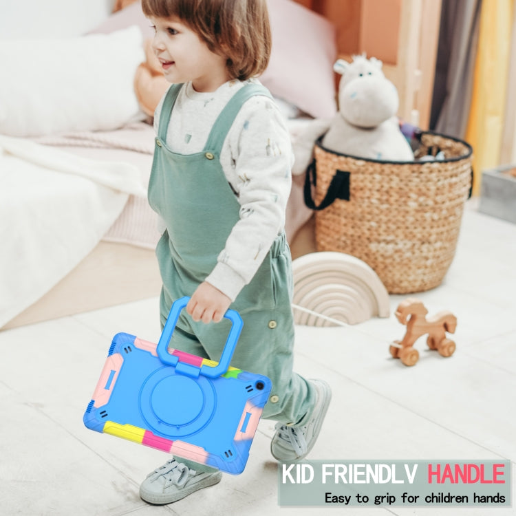 Contrast Color Shockproof Robot Silicone + PC Case with Wristband Holder