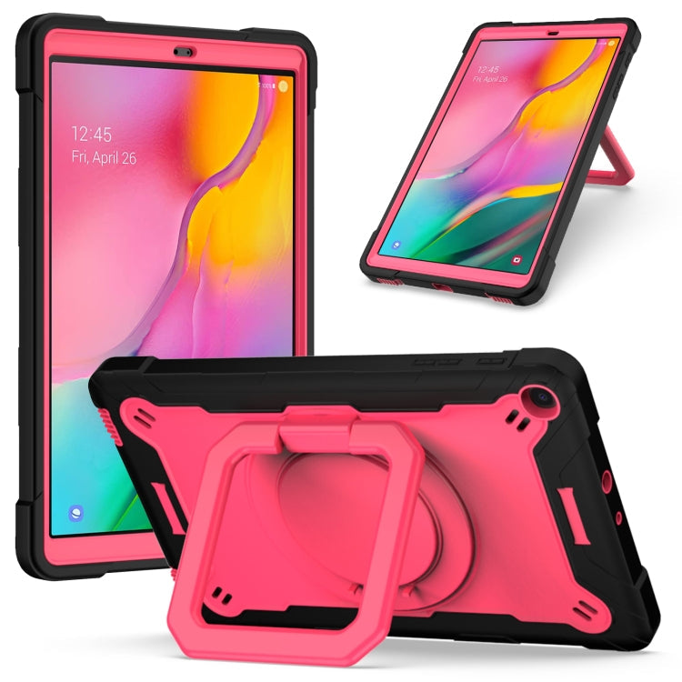 Contrast Color Shockproof Robot Silicone + PC Case with Wristband Holder