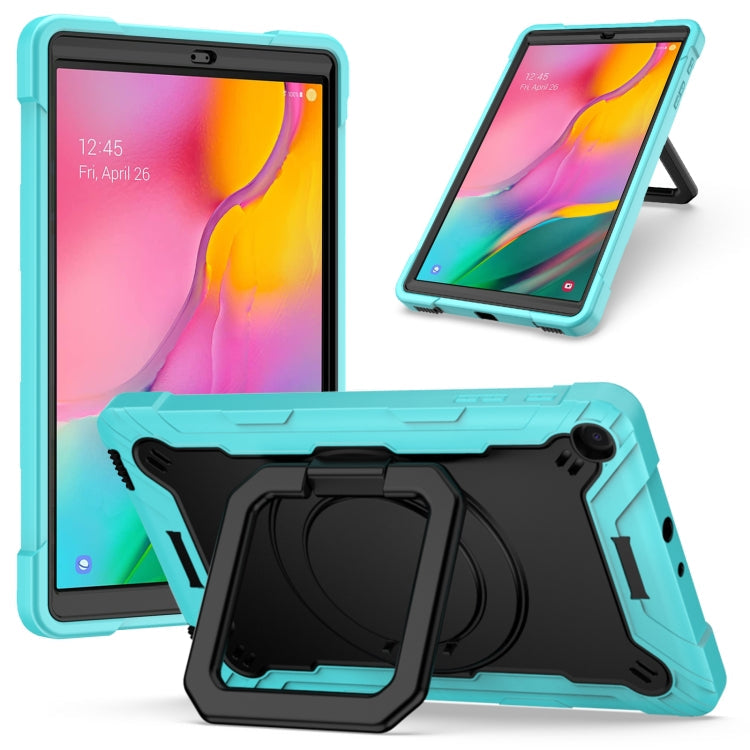 Contrast Color Shockproof Robot Silicone + PC Case with Wristband Holder