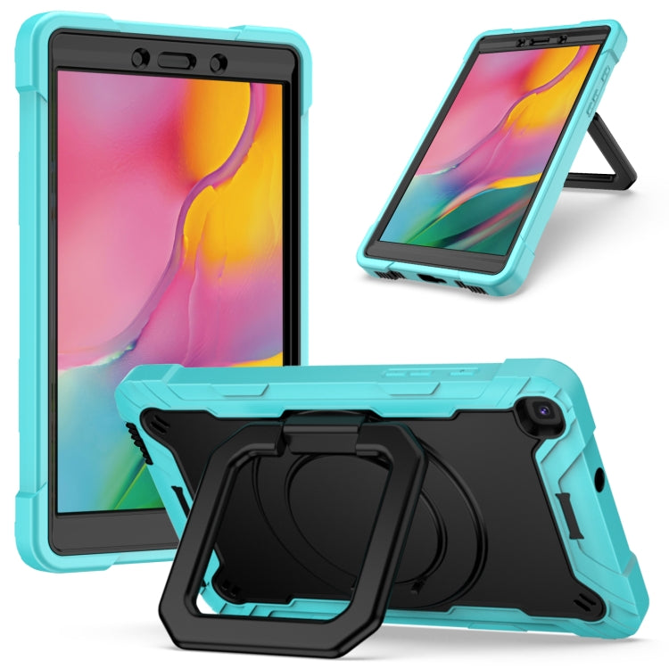 Contrast Color Shockproof Robot Silicone + PC Case with Wristband Holder