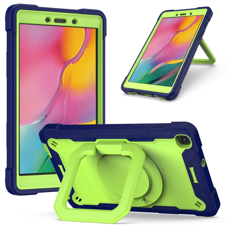 Contrast Color Shockproof Robot Silicone + PC Case with Wristband Holder