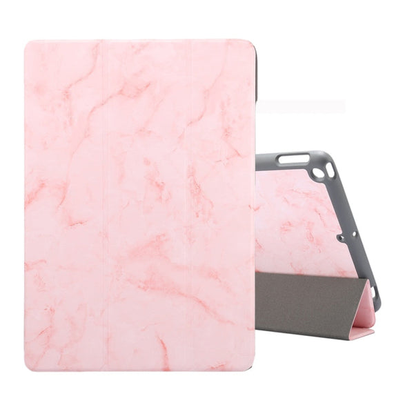 For iPad 10.2 inch Marble Texture Pattern Horizontal Flip Leather Case, with Three-folding Holder & Pen Slot & Sleep / Wake-up Function