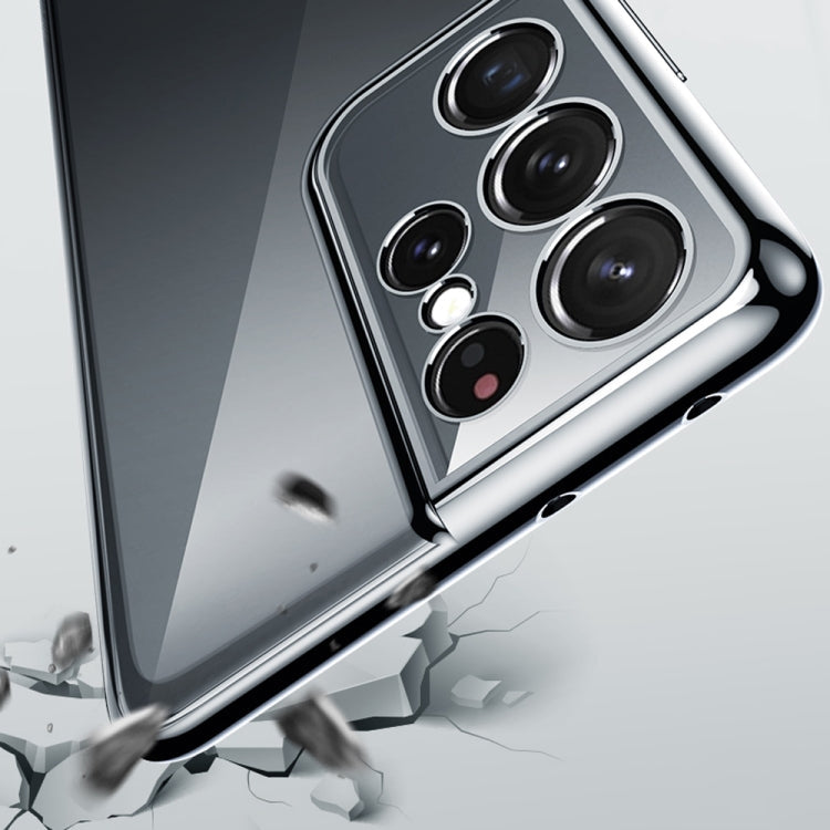 SULADA Shockproof Plating Silicone Transparent Protective Case, For Samsung Galaxy S21 Ultra 5G, For Samsung Galaxy S21 5G