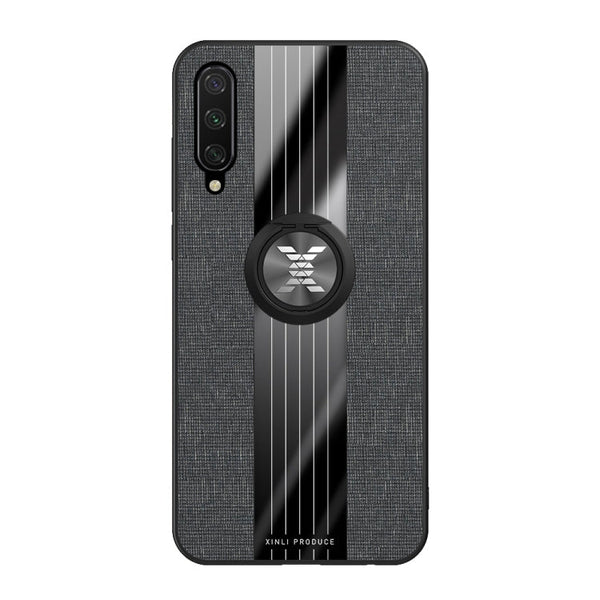 XINLI Stitching Cloth Textue Shockproof TPU Protective Case with Ring Holder, For Xiaomi Mi CC9e, For Xiaomi Mi 8 Lite