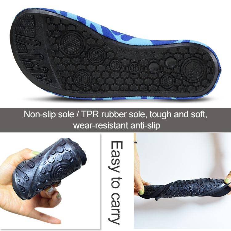 Non-slip Wear-resisting Thick Rubber Sole Diving Shoes and  Socks, One Pair