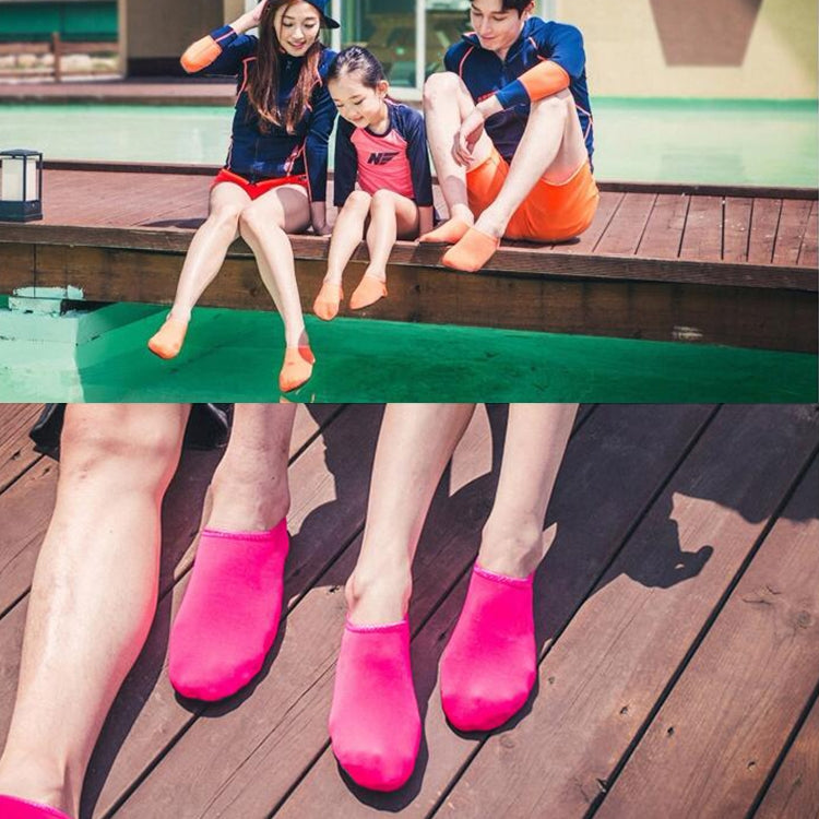 Non-slip Plastic Grain Texture Thick Cloth Sole Solid Color Diving Shoes and Socks, One Pair