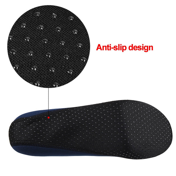 Non-slip Plastic Grain Texture Thick Cloth Sole Solid Color Diving Shoes and Socks, One Pair