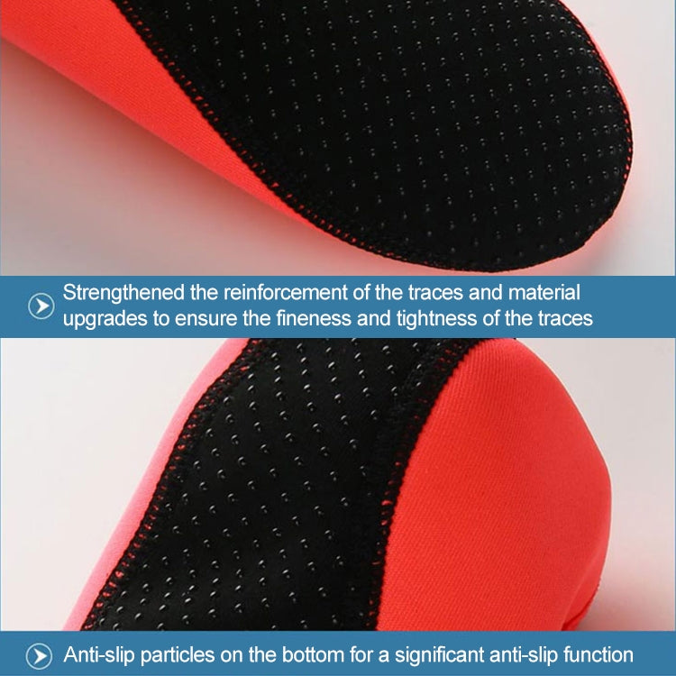 Non-slip Plastic Grain Texture Thick Cloth Sole Solid Color Diving Shoes and Socks, One Pair