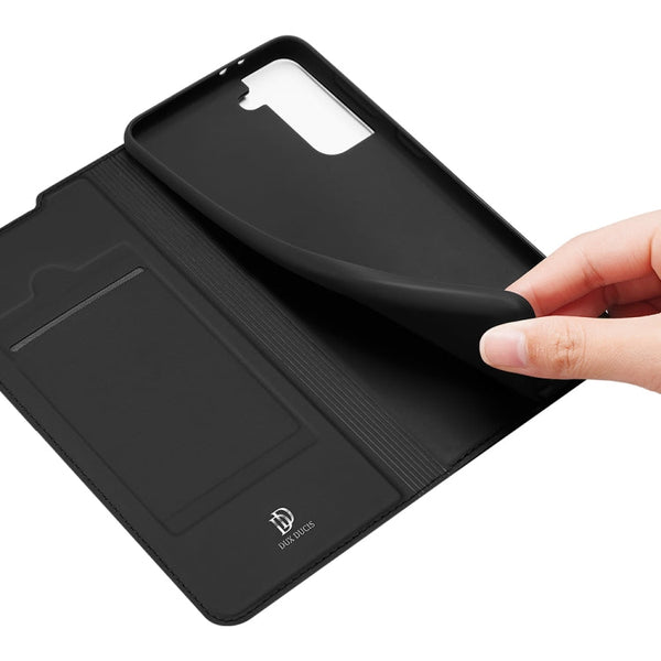 DUX DUCIS Skin Pro Series Horizontal Flip PU + TPU Leather Case with Holder & Card Slots, For Samsung Galaxy S21 5G
