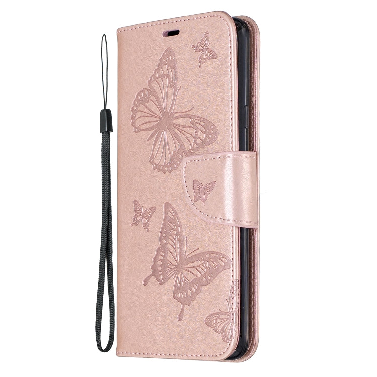 Two Butterflies Embossing Pattern Horizontal Flip Leather Case with Holder & Card Slot & Wallet & Lanyard, For Galaxy A20s, For Xiaomi Redmi Note 8 Pro