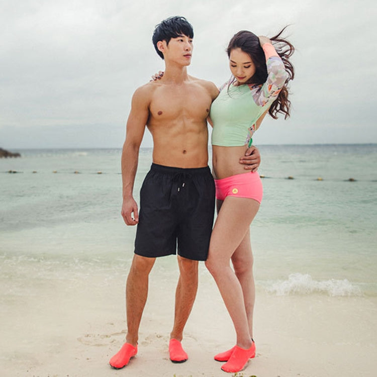 3mm Non-slip Rubber Embossing Texture Sole Solid Color Diving Shoes and Socks, One Pair