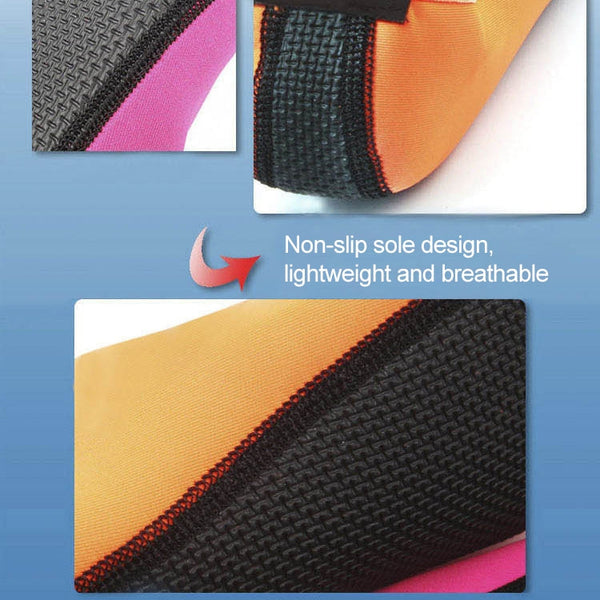 3mm Non-slip Rubber Embossing Texture Sole Solid Color Diving Shoes and Socks, One Pair