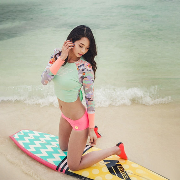 3mm Non-slip Rubber Embossing Texture Sole Solid Color Diving Shoes and Socks, One Pair