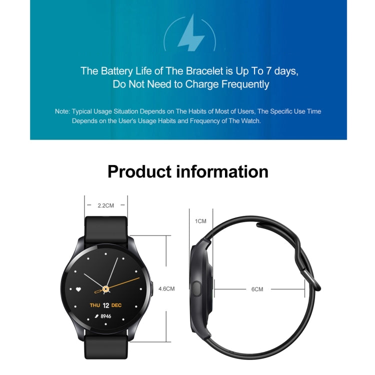T88 1.28 inch TFT Color Screen IP67 Waterproof Smart Watch, Support Body Temperature Monitoring / Sleep Monitoring / Heart Rate Monitoring