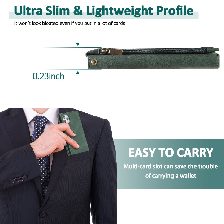 Skin-feel Crazy Horse Texture Zipper Wallet Bag Horizontal Flip Leather Case with Holder & Card Slots & Wallet & Lanyard, For iPhone 11 Pro, For iPhone 11 Pro Max, For iPhone 12 mini, For iPhone 12 / 12 Pro