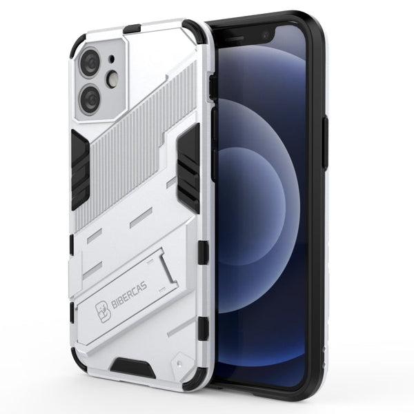 Punk Armor 2 in 1 PC + TPU Shockproof Case with Invisible Holder, For iPhone 12 mini, For iPhone 12, For iPhone 12 Pro
