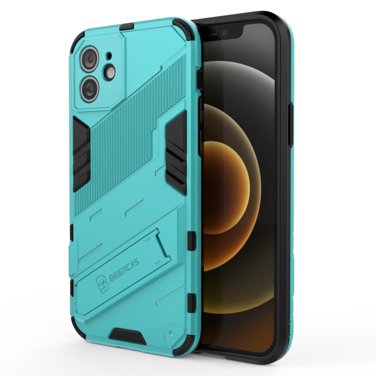 Punk Armor 2 in 1 PC + TPU Shockproof Case with Invisible Holder, For iPhone 12 mini, For iPhone 12, For iPhone 12 Pro
