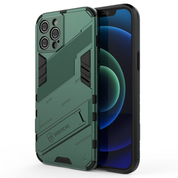 Punk Armor 2 in 1 PC + TPU Shockproof Case with Invisible Holder, For iPhone 12 Pro Max, For iPhone 11 Pro, For iPhone 11