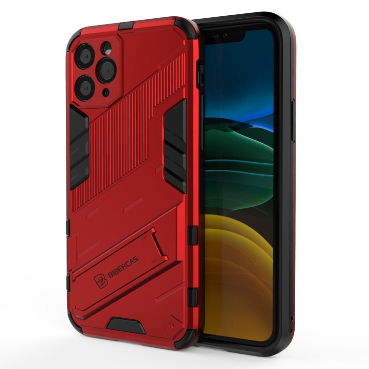 Punk Armor 2 in 1 PC + TPU Shockproof Case with Invisible Holder, For iPhone 12 Pro Max, For iPhone 11 Pro, For iPhone 11