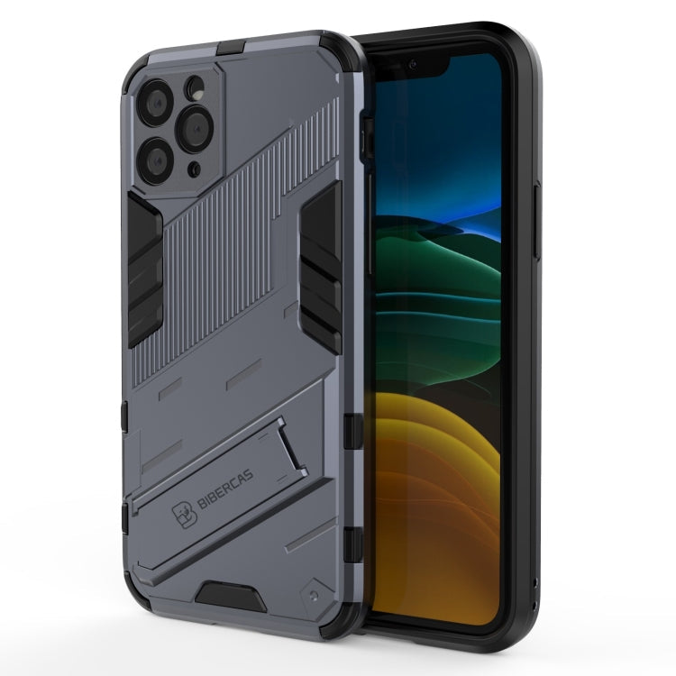 Punk Armor 2 in 1 PC + TPU Shockproof Case with Invisible Holder, For iPhone 12 Pro Max, For iPhone 11 Pro, For iPhone 11