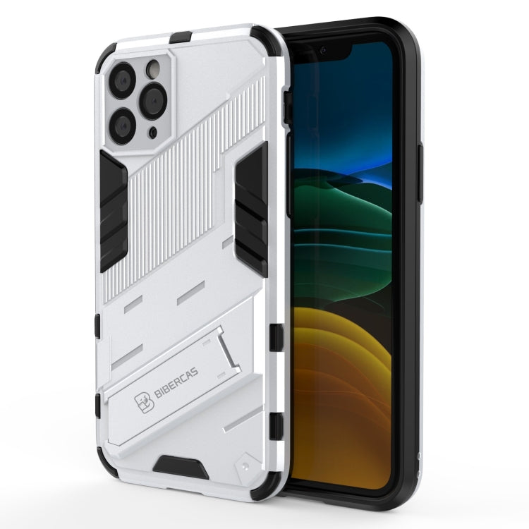 Punk Armor 2 in 1 PC + TPU Shockproof Case with Invisible Holder, For iPhone 12 Pro Max, For iPhone 11 Pro, For iPhone 11