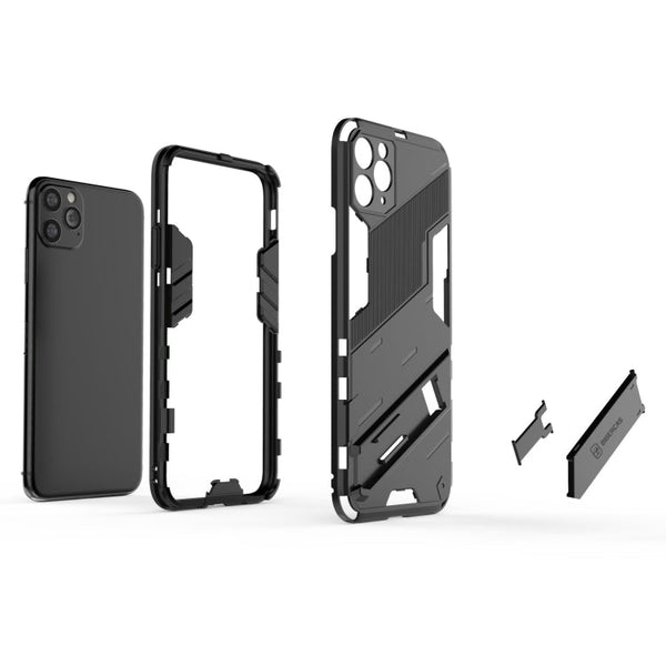 Punk Armor 2 in 1 PC + TPU Shockproof Case with Invisible Holder, For iPhone 11 Pro Max, For iPhone X / XS, For iPhone XR