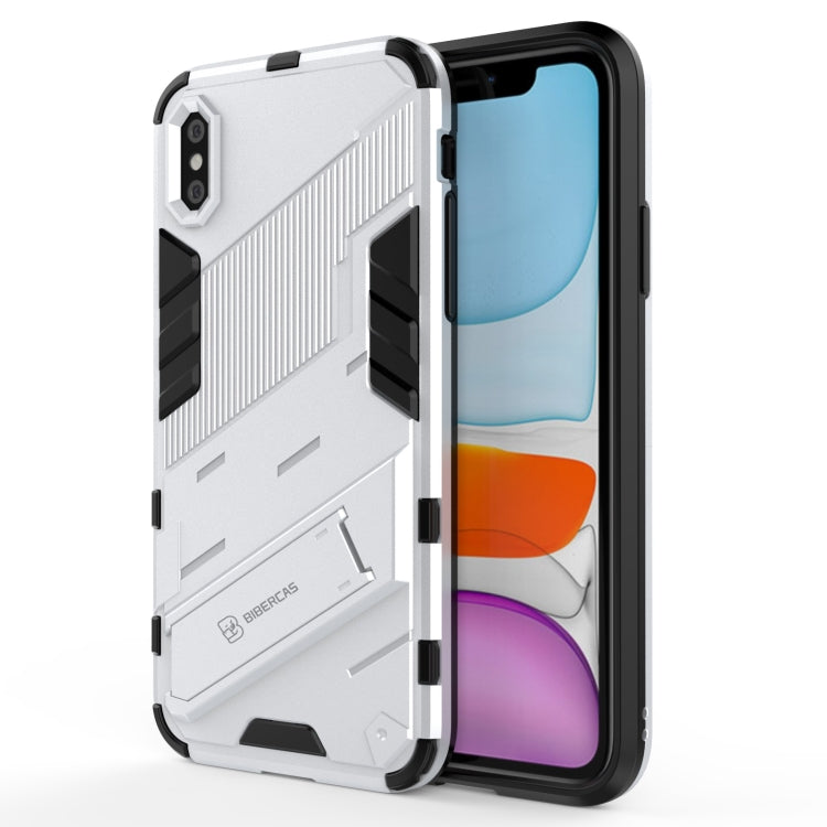 Punk Armor 2 in 1 PC + TPU Shockproof Case with Invisible Holder, For iPhone 11 Pro Max, For iPhone X / XS, For iPhone XR