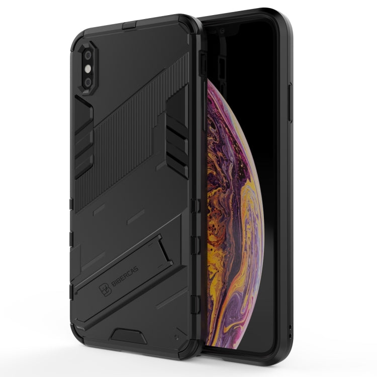 Punk Armor 2 in 1 PC + TPU Shockproof Case with Invisible Holder, For iPhone XS Max, For iPhone 6 & 6s, For iPhone 6 Plus & 6s  Plus