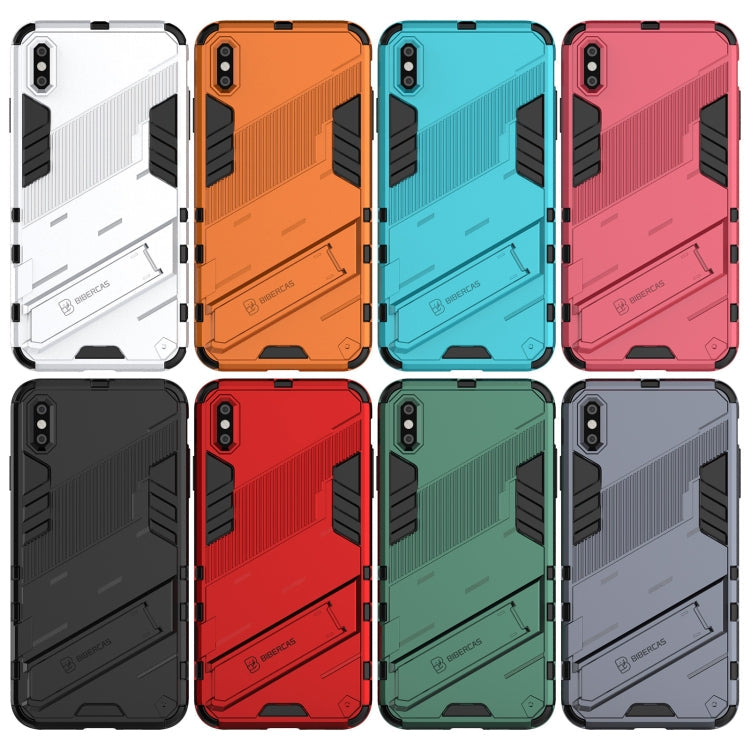 Punk Armor 2 in 1 PC + TPU Shockproof Case with Invisible Holder, For iPhone XS Max, For iPhone 6 & 6s, For iPhone 6 Plus & 6s  Plus