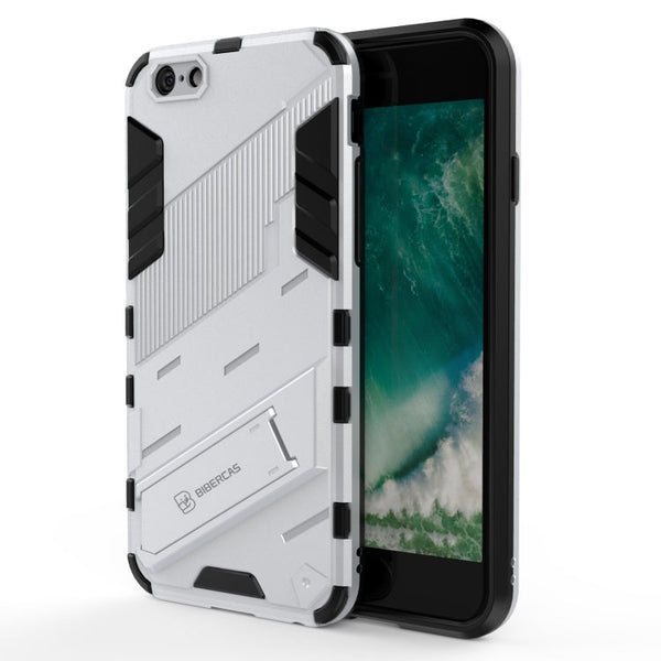 Punk Armor 2 in 1 PC + TPU Shockproof Case with Invisible Holder, For iPhone XS Max, For iPhone 6 & 6s, For iPhone 6 Plus & 6s  Plus