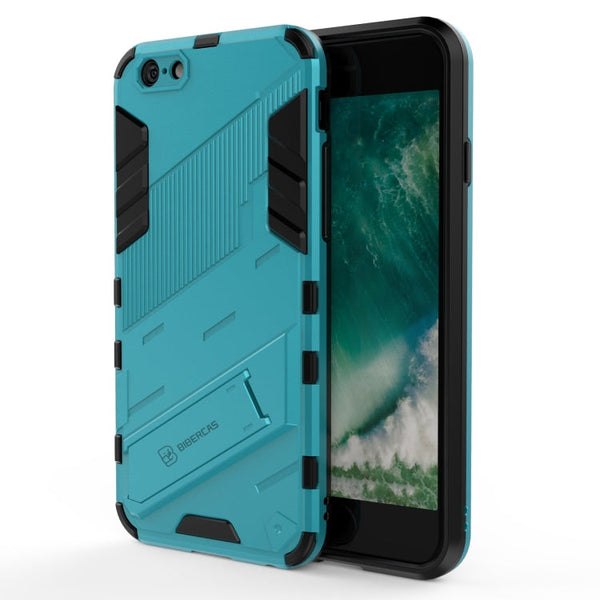 Punk Armor 2 in 1 PC + TPU Shockproof Case with Invisible Holder, For iPhone XS Max, For iPhone 6 & 6s, For iPhone 6 Plus & 6s  Plus